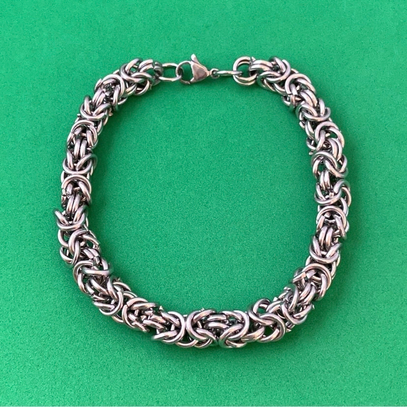 Titanium Steel Link Chain Bracelet for Men Women,Punk Hip Hop Bracelet