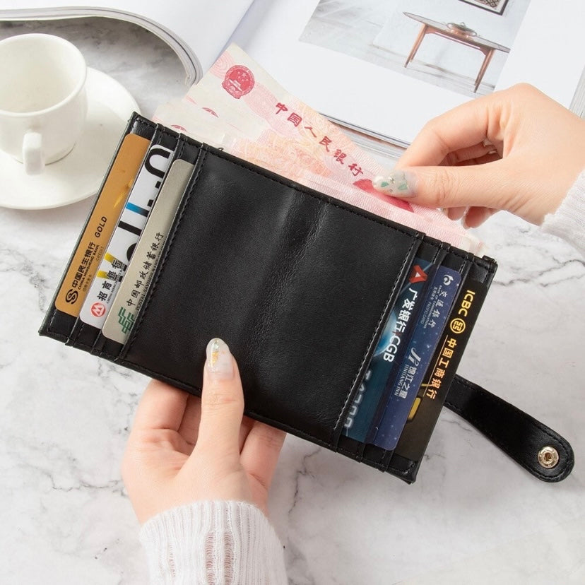 Wallet for Women,Bifold Snap Closure Short Wallet for Girls,Credit Card Holder