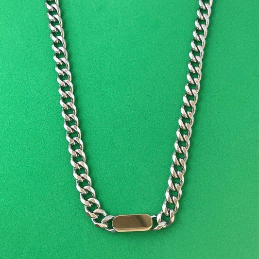 Titanium Steel Link Chain Necklace for Men Women,Punk Hip Hop Necklace