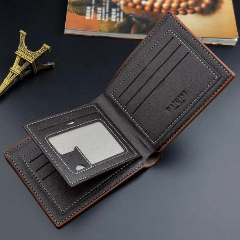 Wallet for Men,Fashion Trifold Small Wallet,Credit Card Holder with ID Window