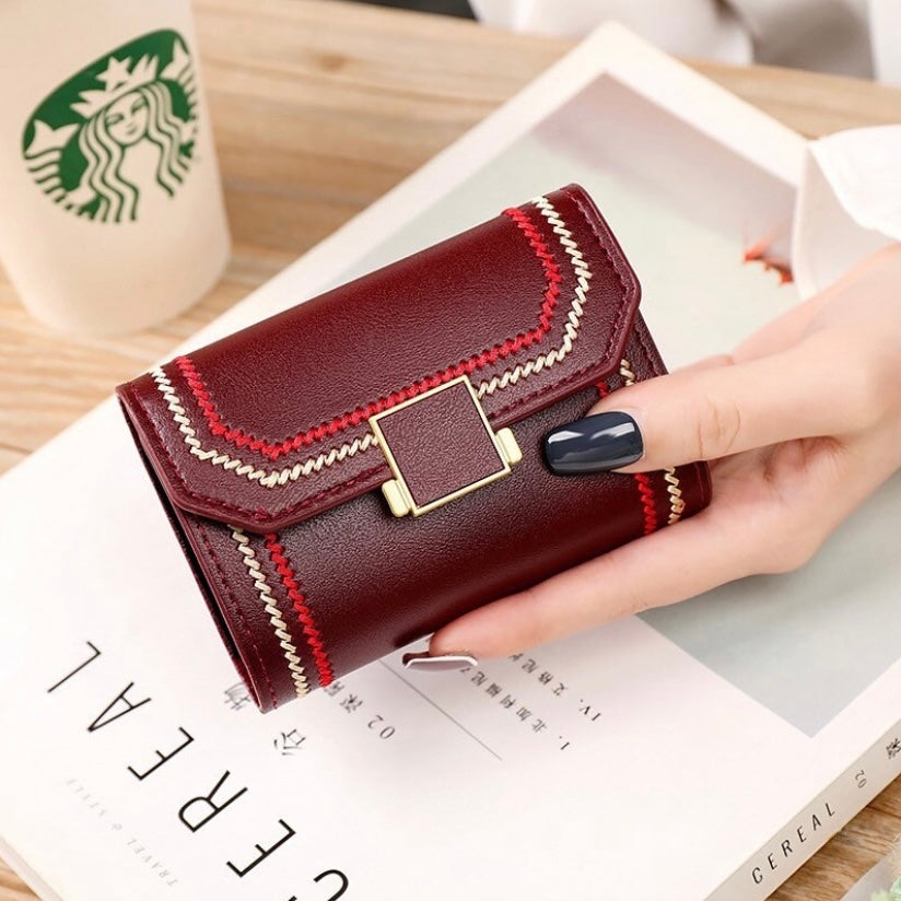 Wallet for Women,Fashion Snap Closure Short Wallet for Girls,Credit Card Holder