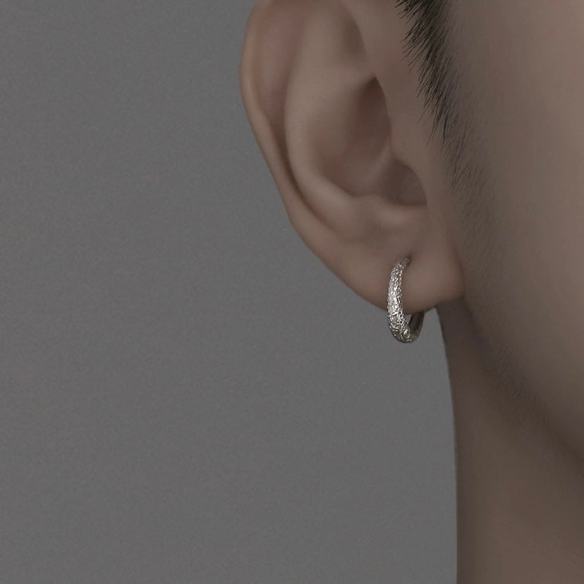 925 Silver Plated Small Hoop Earrings for Men Women