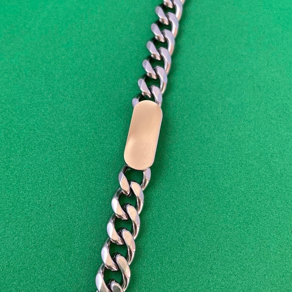 Titanium Steel Cuban Link Bracelet for Men Women,Punk Hip Hop Bracelet