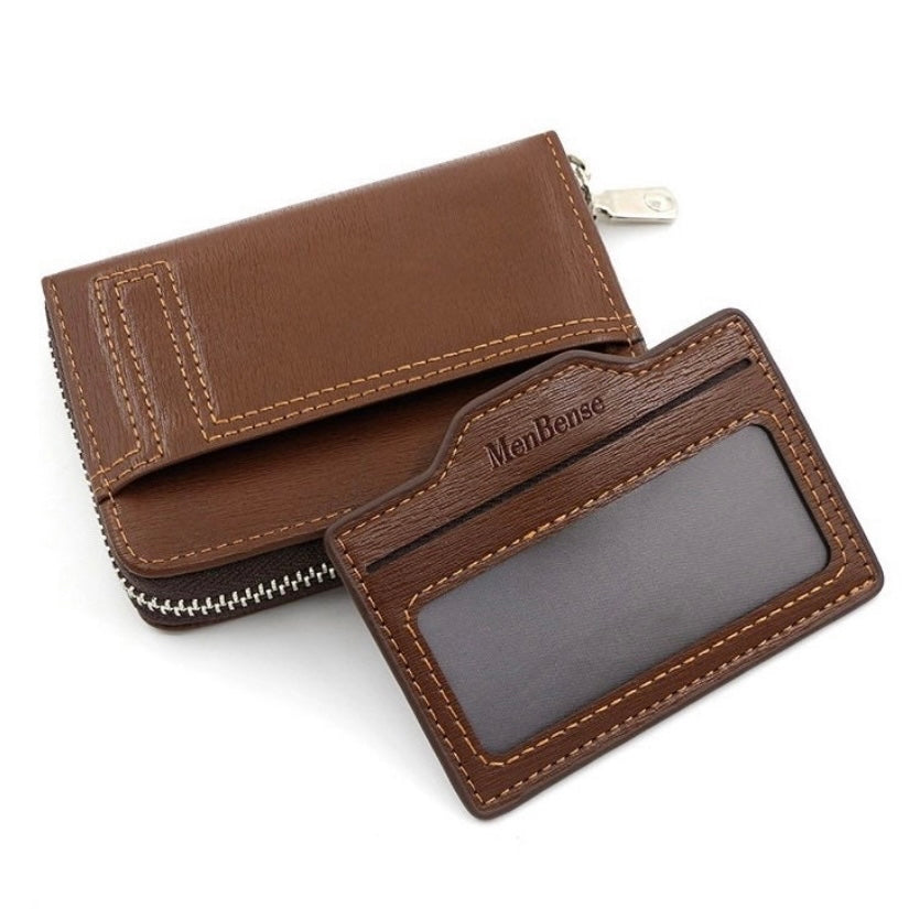 Wallet for Men,Fashion Bifold Zipper Accordion Wallet,Credit Card Holder with ID Window