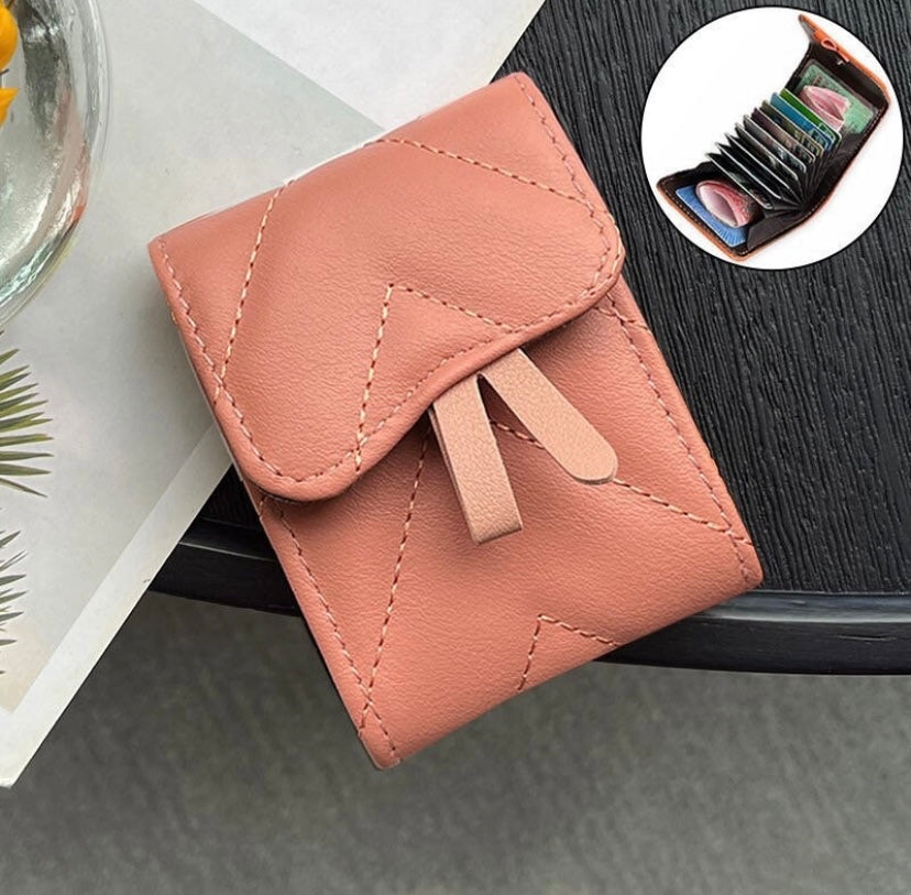 Wallet for Women,Fashion Snap Closure Zipper Short Wallet for Girls,Credit Card Holder