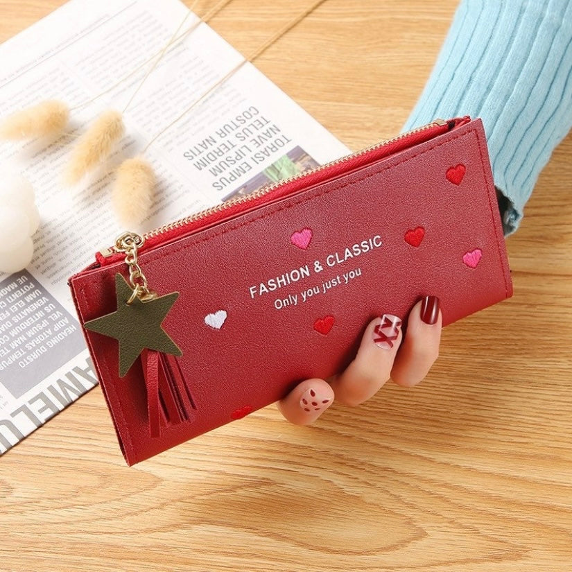 Wallet for Women,Bifold Snap Closure Zipper Wallet for Girls,Credit Card Holder Coin Purse Clutch Wristlet with ID Window