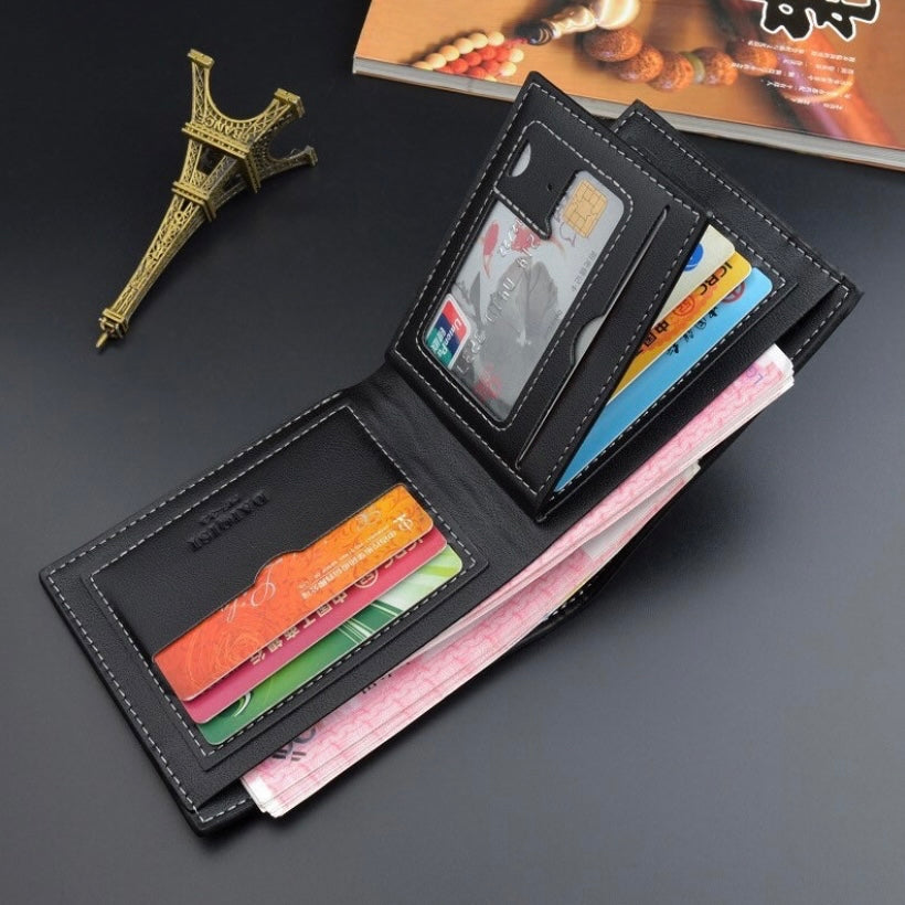 Wallet for Men,Fashion Trifold Small Wallet,Credit Card Holder with ID Window