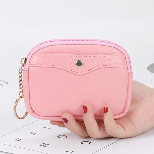 Wallet for Women,Fashion Zipper Wallet,Credit Card Holder Coin Purse Simple Short Wallet with Key Ring