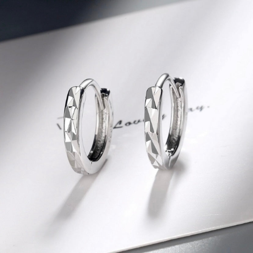 925 Silver Plated Small Hoop Earrings for Women
