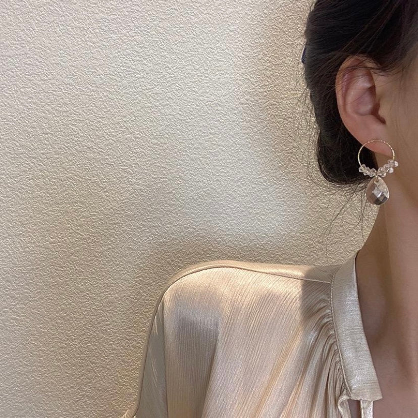 Crystal Teardrop Dangle Drop Earrings for Women