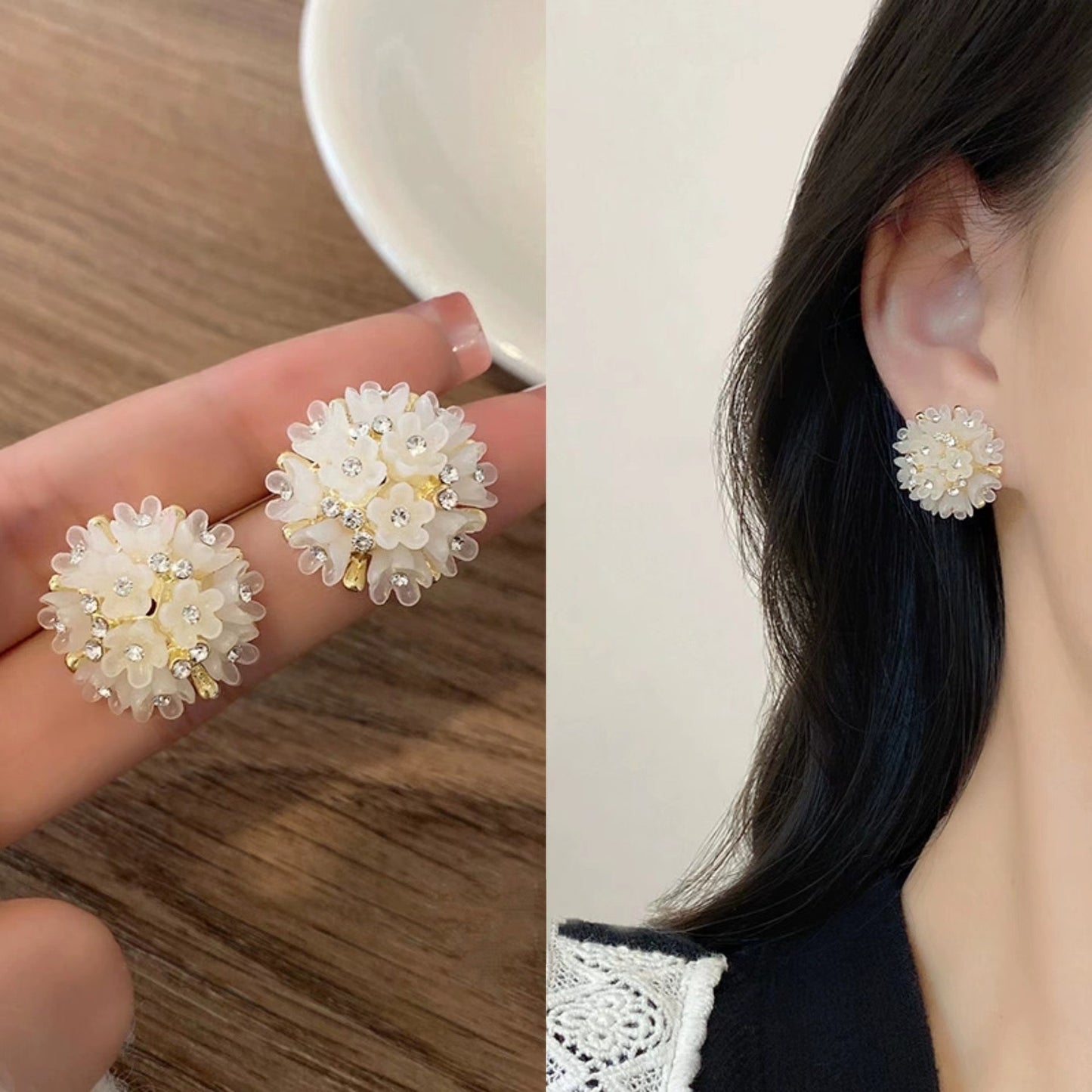Flower Stud Earrings for Women