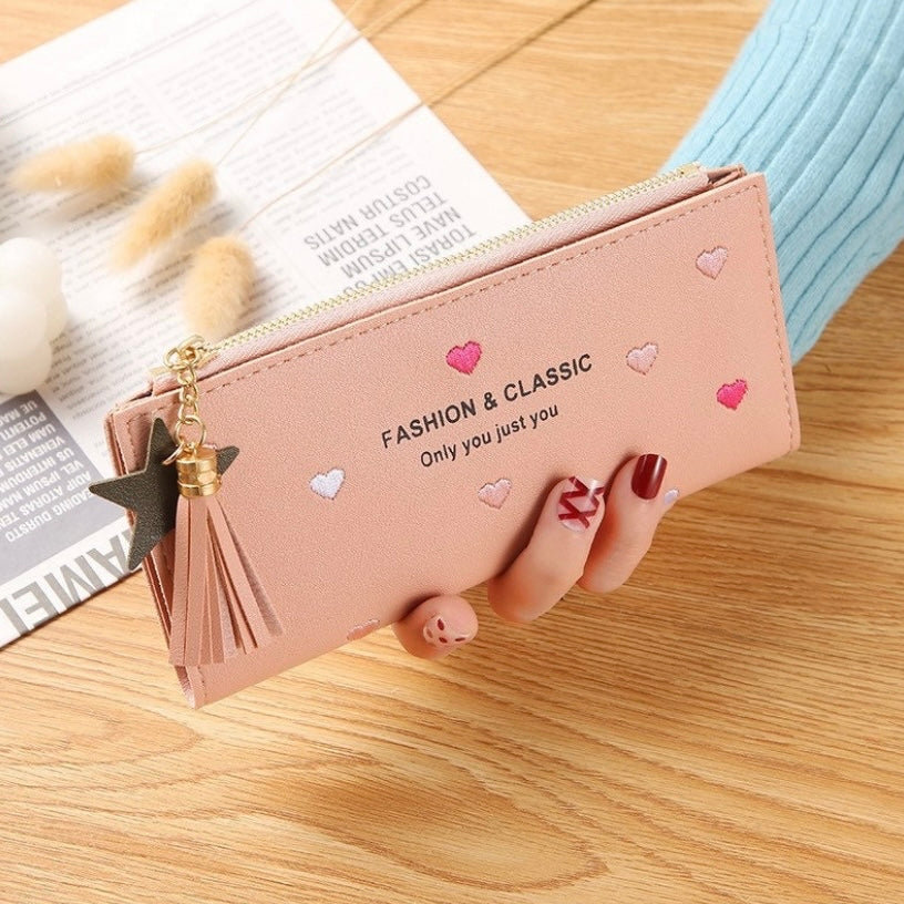 Wallet for Women,Bifold Snap Closure Zipper Wallet for Girls,Credit Card Holder Coin Purse Clutch Wristlet with ID Window