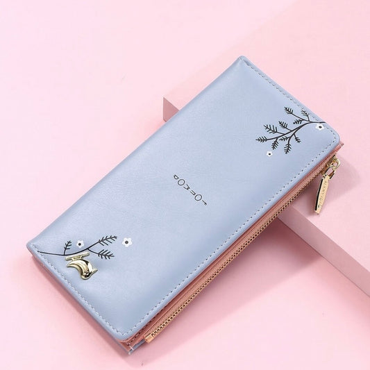 Wallet for Women,Pink Leather Snap Closure Bifold Wallet,Credit Card Holder Coin Purse Clutch Wristlet