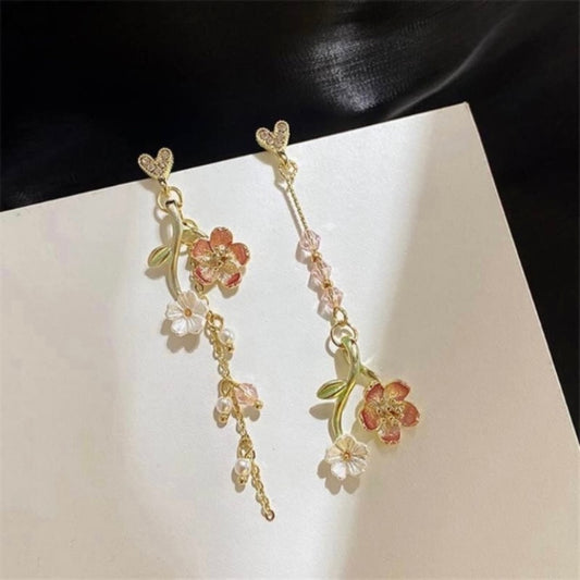 Elegant Flower Dangle Drop Earrings for Women