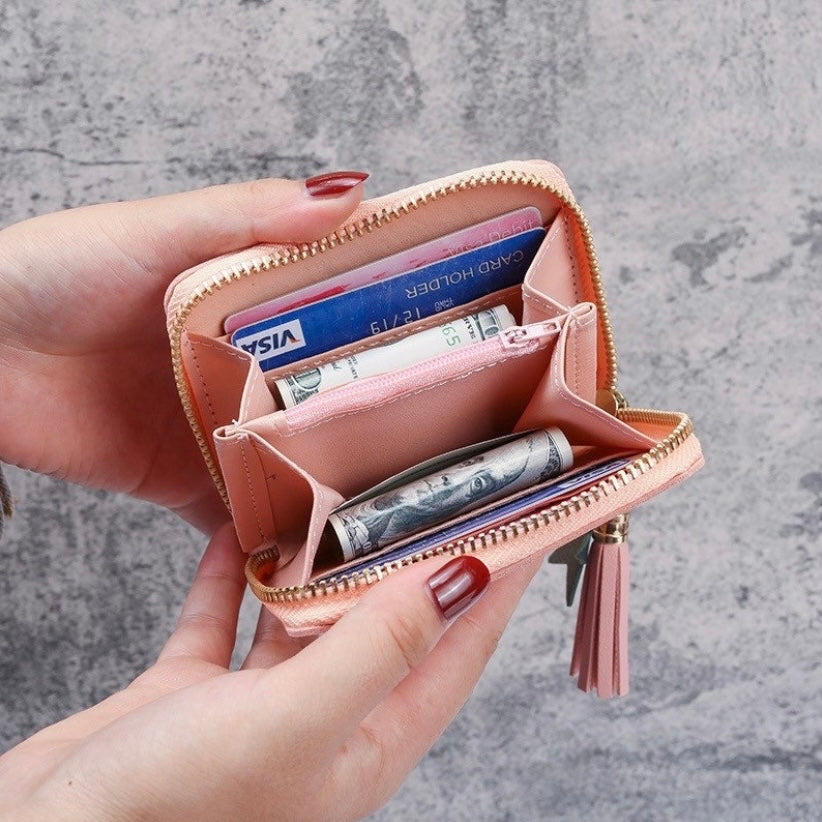 Short Wallet for Women,Cute Mini Zipper Wallet for Girls,Credit Card Holder Coin Purse