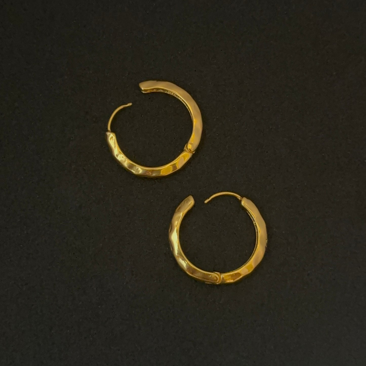 18K Gold Plated Gold Hoop Earrings for Women