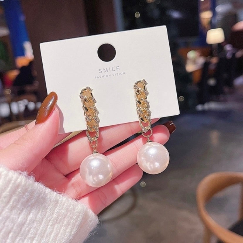Pearl Dangle Drop Earrings for Women