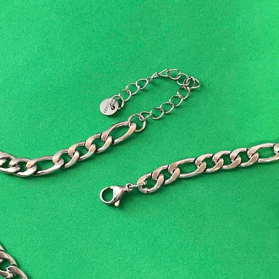 Titanium Steel Spider Crystal Beads Necklace for Men Women,Punk Hip Hop Necklace