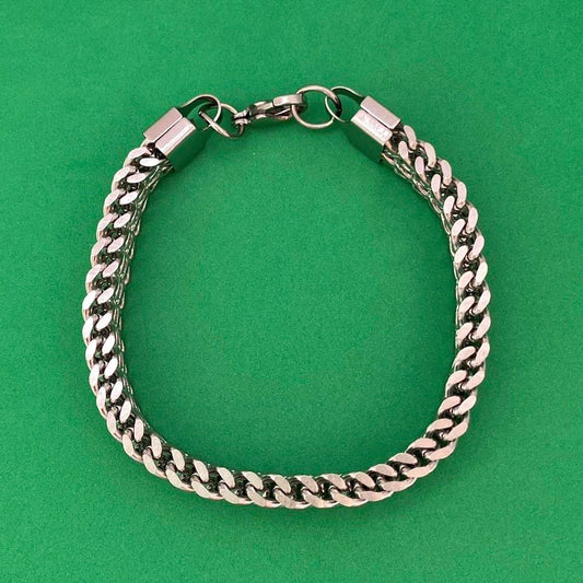 Titanium Steel Link Chain Bracelet for Men Women,Punk Hip Hop Bracelet