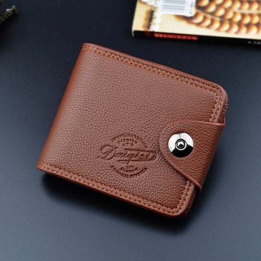 Wallet for Men,Trifold Magnetic buckle Small Wallet,Credit Card Holder with ID Window
