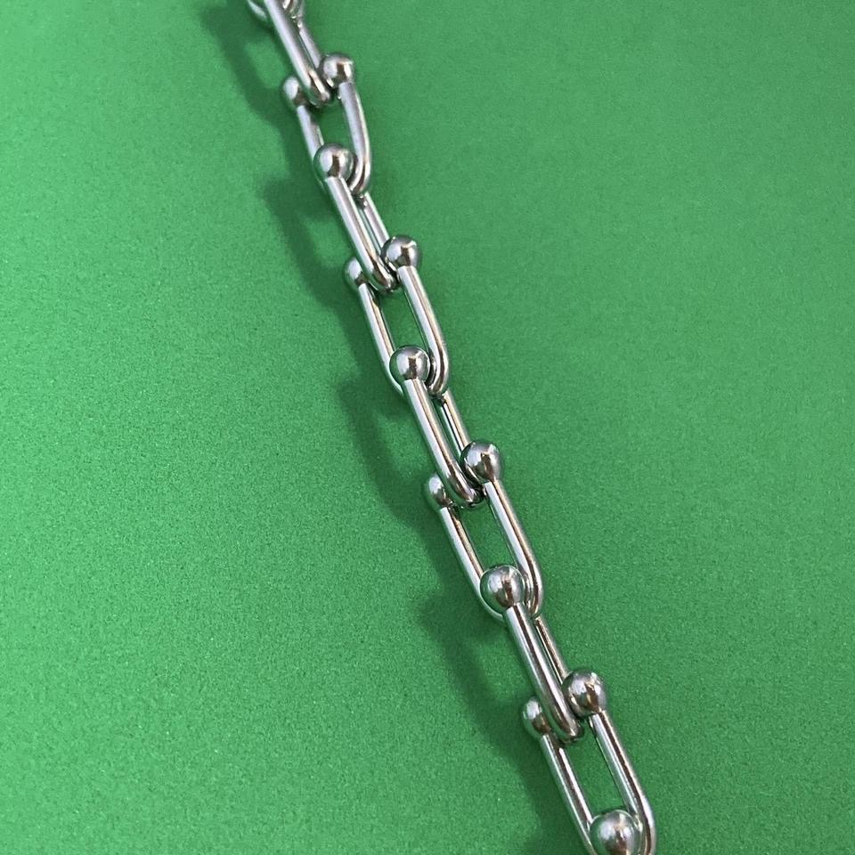 Titanium Steel Link Chain Bracelet for Men Women,Unisex Punk Hip Hop Bracelet