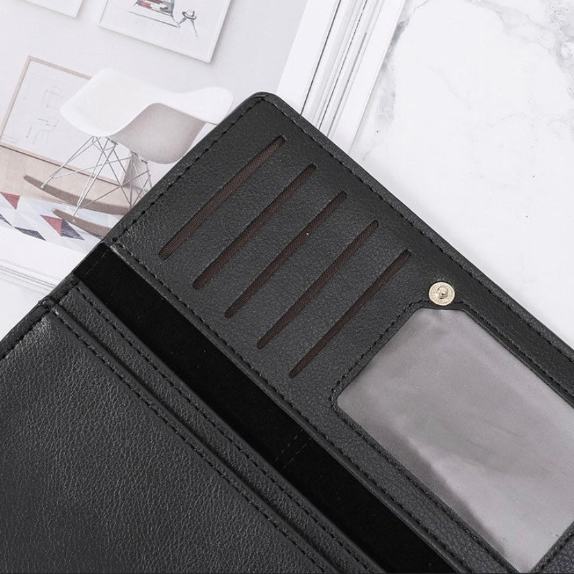 Wallet for Women,Fashion Leather Bifold Snap Closure Wallet,Credit Card Holder Clutch Wristlet