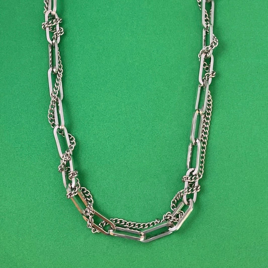 Titanium Steel Link Chain Necklace for Men Women,Punk Hip Hop Necklace