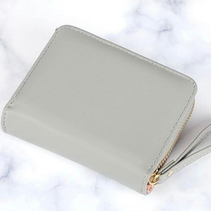 Wallet for Women,Snap Closure Trifold Wallet,Credit Card Holder Coin Purse with ID Window