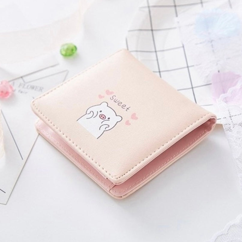 Short Wallet for Women Girls,Cute Wallet,Snap Closure Bifold Wallet,Credit Card Holder with ID Window