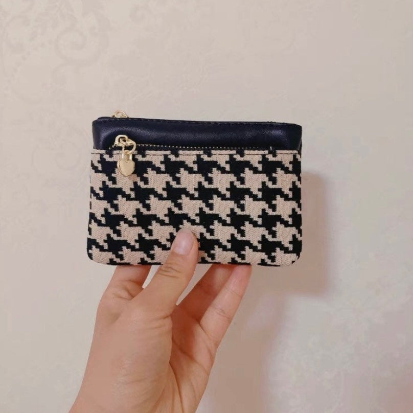 Wallet for Women,Canvas Zipper Key Chain Short Wallet,Credit Card Coin Purse