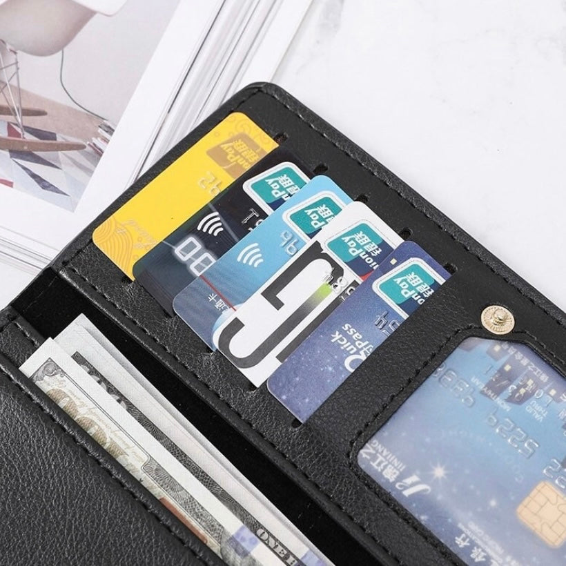 Wallet for Women,Fashion Leather Bifold Snap Closure Wallet,Credit Card Holder Clutch Wristlet