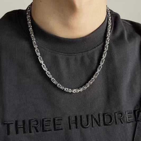 Titanium Steel Link Chain Necklace for Men Women,Punk Hip Hop Necklace