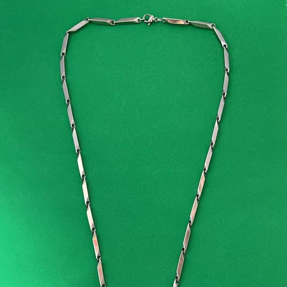 Titanium Steel Cross Pendant Necklace for Men Women,Punk Hip Hop Necklace