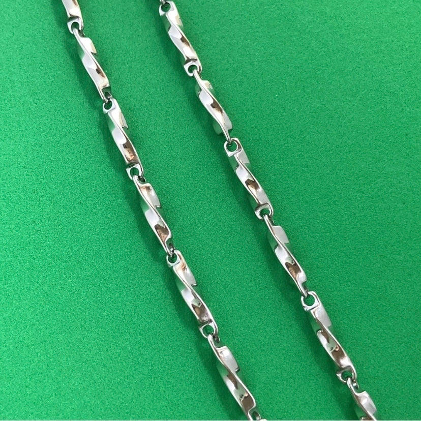 Titanium Steel Link Chain Necklace for Men Women,Unisex Punk Hip Hop Necklace