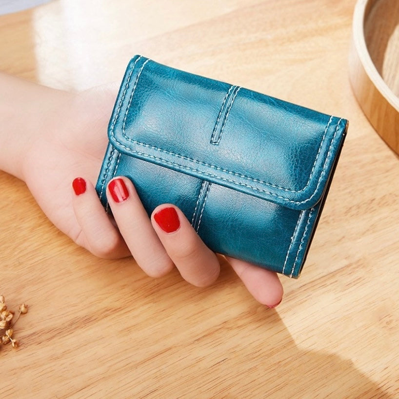 Short Wallet for Women,Snap Closure Bifold Wallet for Girls,Credit Card Holder Coin Purse
