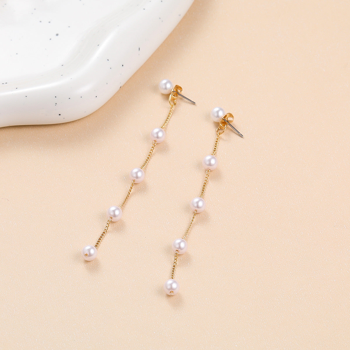 Elegant Pearl Dangle Drop Earrings for Women