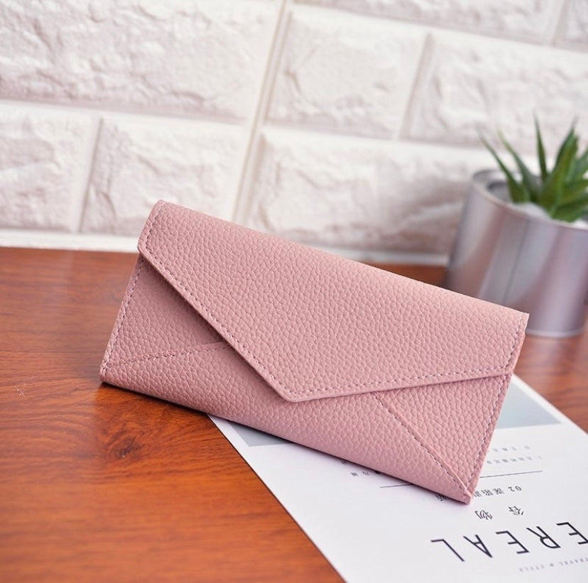 Wallet for Women,Fashion Trifold Snap Closure Wallet,Credit Card Holder Clutch Wristlet with ID Window