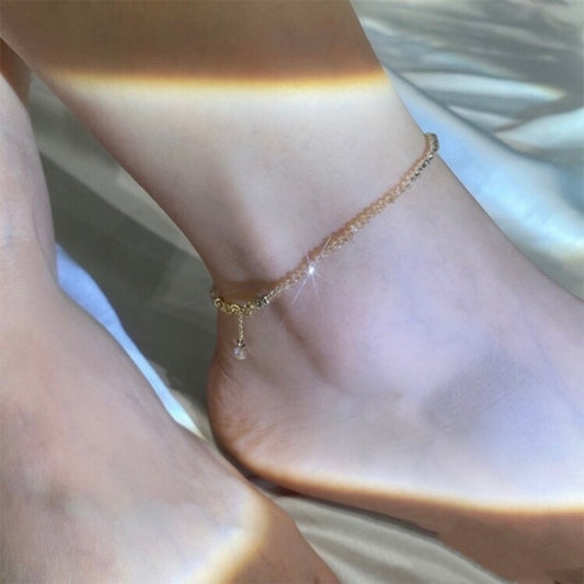 Fashion Simple Adjustable Crystal Anklet for Women