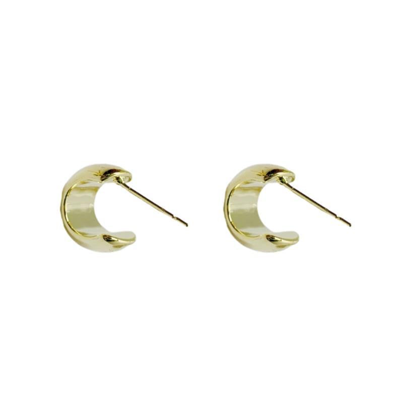 18K Gold Plated Chunky Stud Earrings for Women