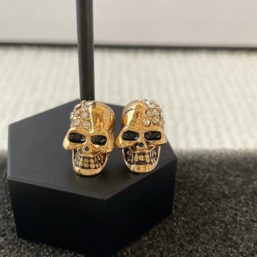 Skull Stud Earrings for Men Women