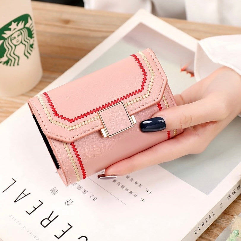 Wallet for Women,Fashion Snap Closure Short Wallet for Girls,Credit Card Holder