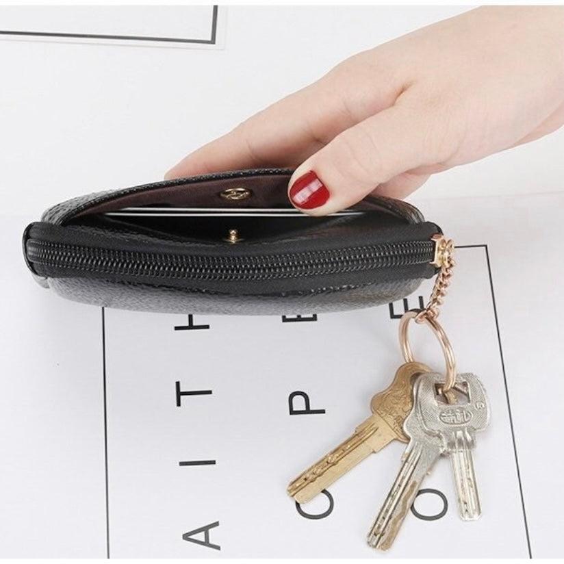 Wallet for Women,Fashion Zipper Wallet,Credit Card Holder Coin Purse Simple Short Wallet with Key Ring