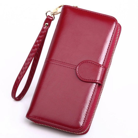 Wallet for Women,Fashion Snap Closure Bifold Wallet,Large Capacity Long Wallet Credit Card Holder Clutch Wristlet