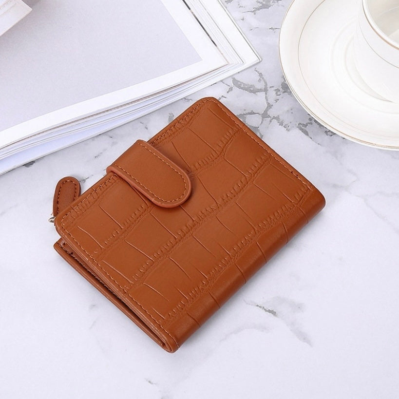 Wallet for Women,Bifold Snap Closure Short Wallet,Credit Card Holder Coin Purse with ID Window