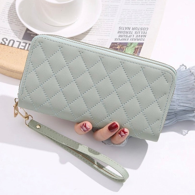 Wallet for Women,Fashion Double Zipper Wallet,Large Capacity Long Wallet Credit Card Coin Purse Clutch