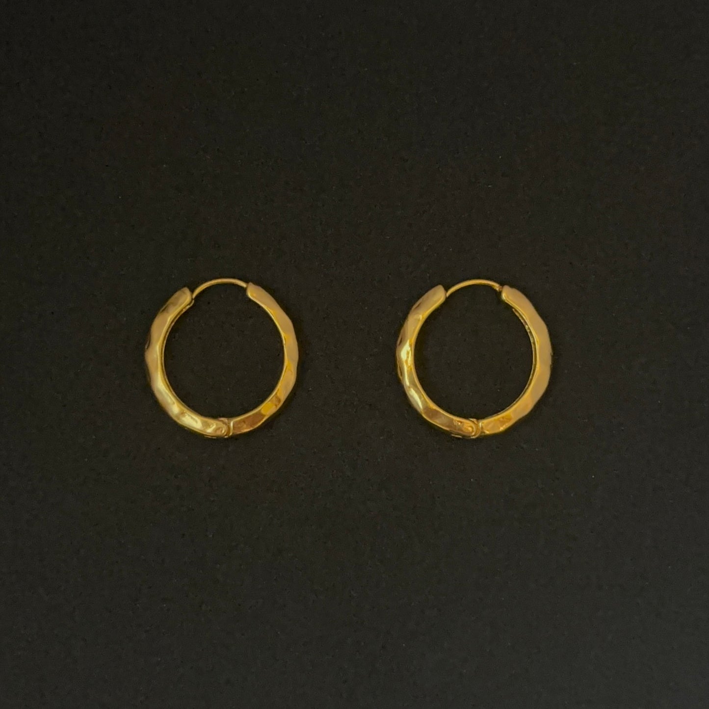 18K Gold Plated Gold Hoop Earrings for Women