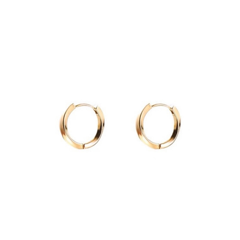 18K Gold Plated Twisted Gold Hoop Earrings for Women