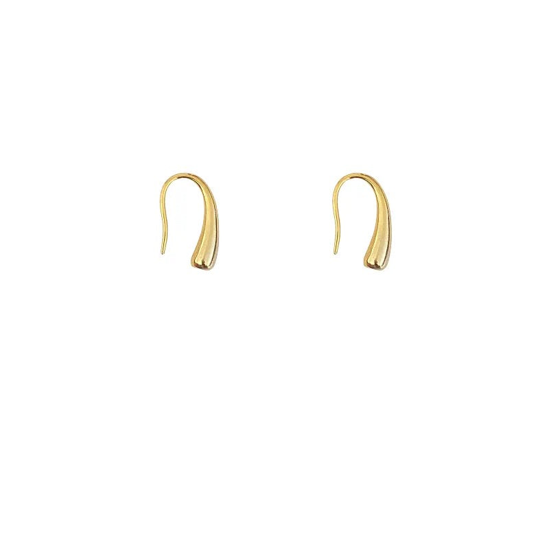 18K Gold Plated Small Mini Teardrop Dangle Drop Hook Earrings for Women
