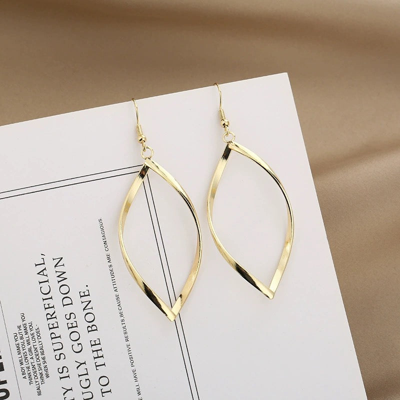 18K Gold Plated Geometric Square Dangle Drop Earrings for Women