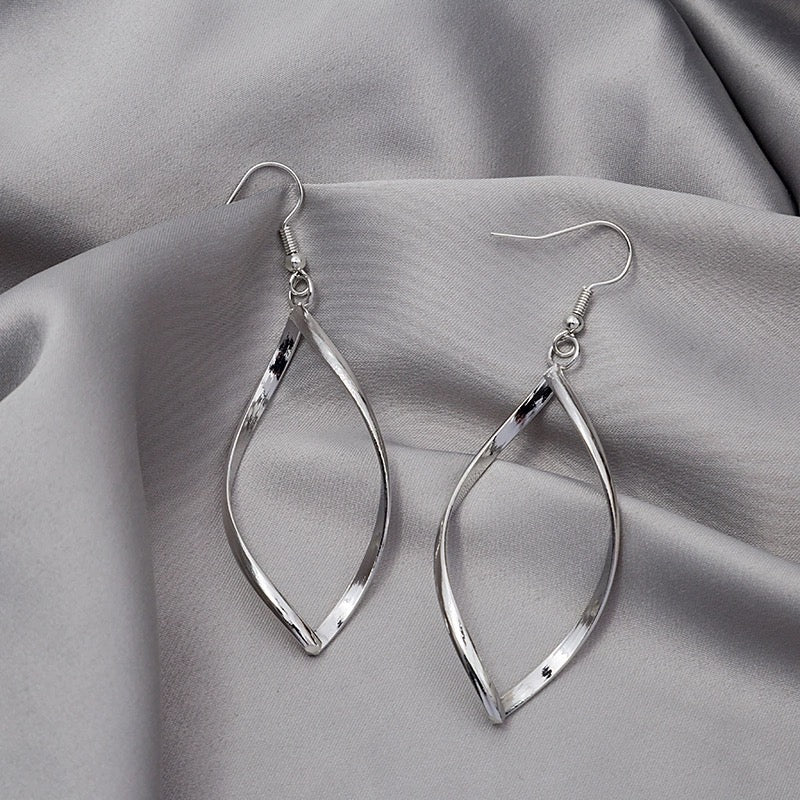 925 Silver Plated Geometric Square Dangle Drop Earrings for Women
